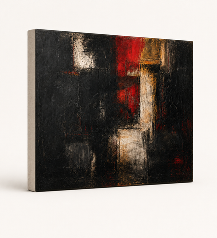 Ember Threshold — Gallery Wrap canvas with natural linen edges