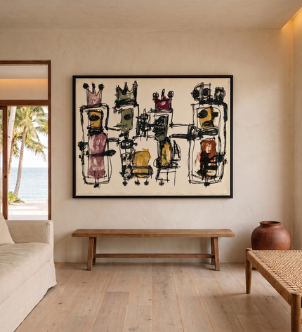 Gathered Voices — displayed in a calm contemporary interior