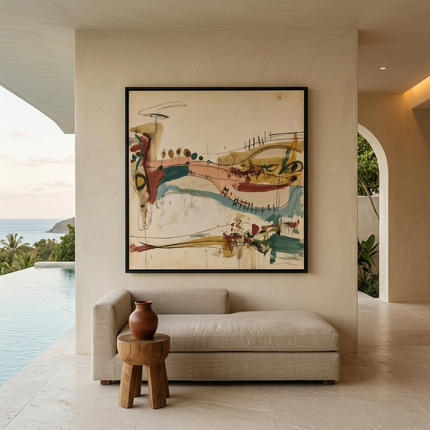 Between Currents — displayed in a calm contemporary interior