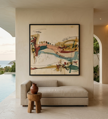 Between Currents — displayed in a calm contemporary interior