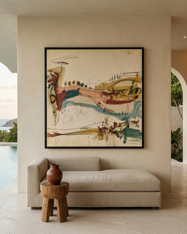 Between Currents — displayed in a calm contemporary interior