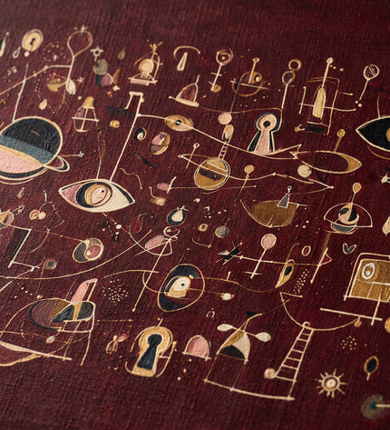 Oxblood Orbits — first detail of the artwork