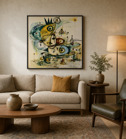 Inner Constellation — styled in a warm contemporary living room