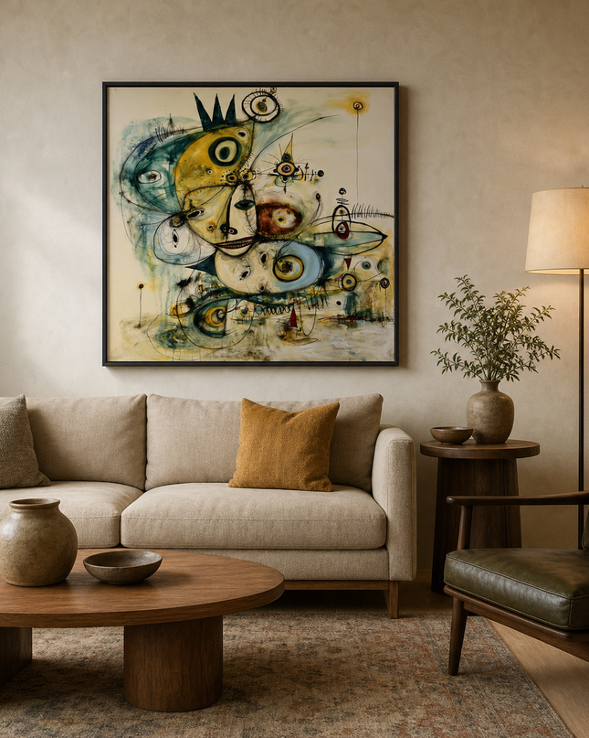 Inner Constellation — styled in a warm contemporary living room
