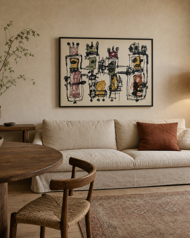 Gathered Voices — styled in a warm contemporary living room