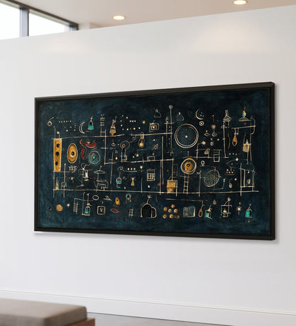 Night Thoughts — framed artwork viewed from the side
