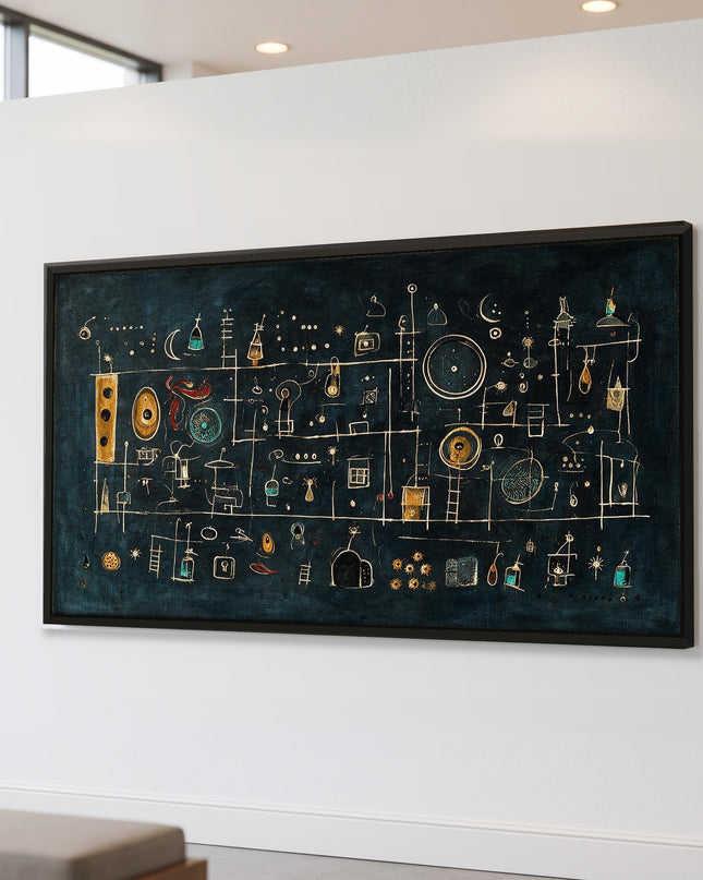 Night Thoughts — framed artwork viewed from the side