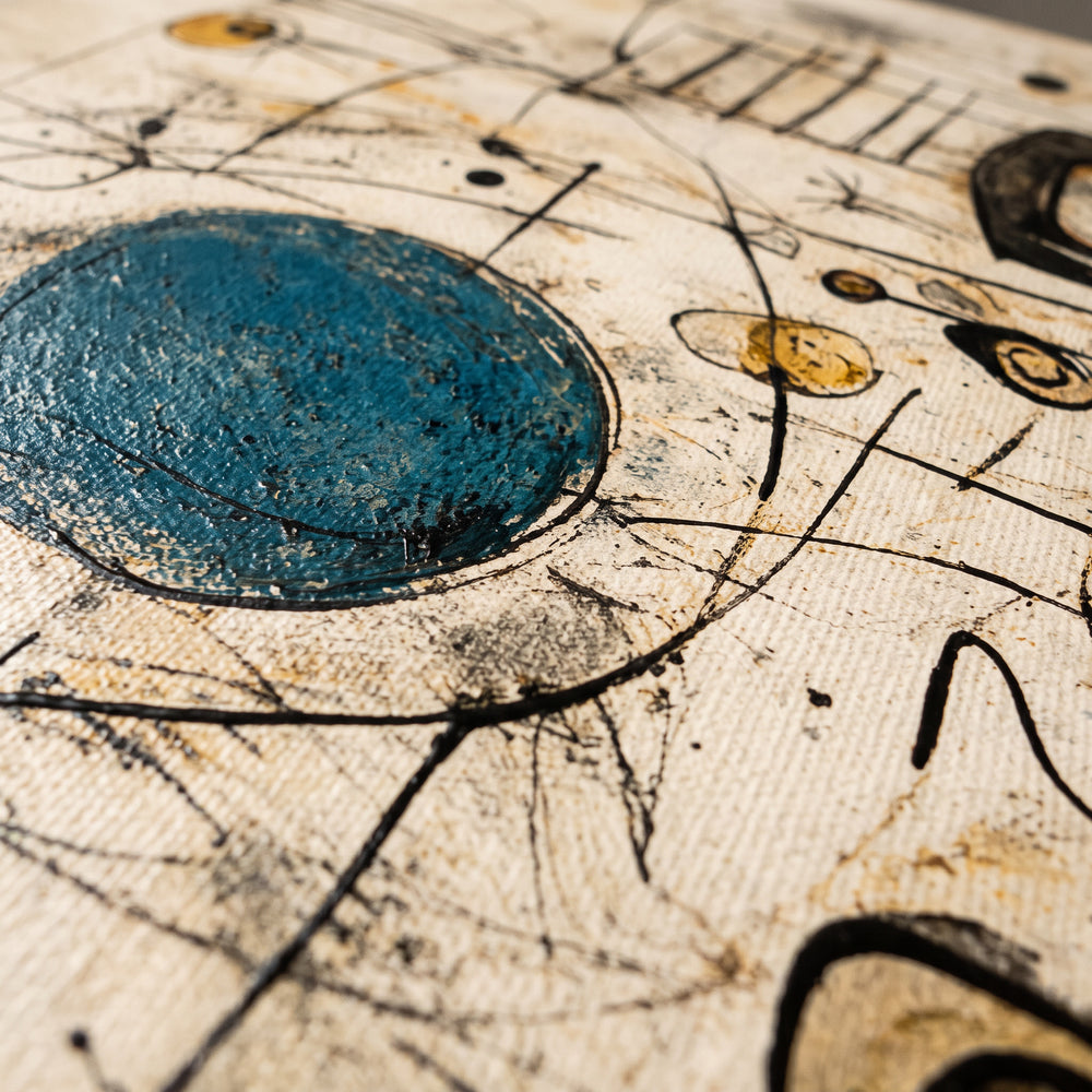 Paint and brushwork of Signal Garden up close