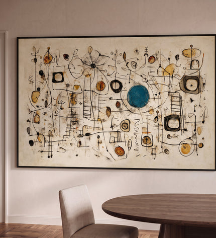 Signal Garden — framed artwork viewed from the side