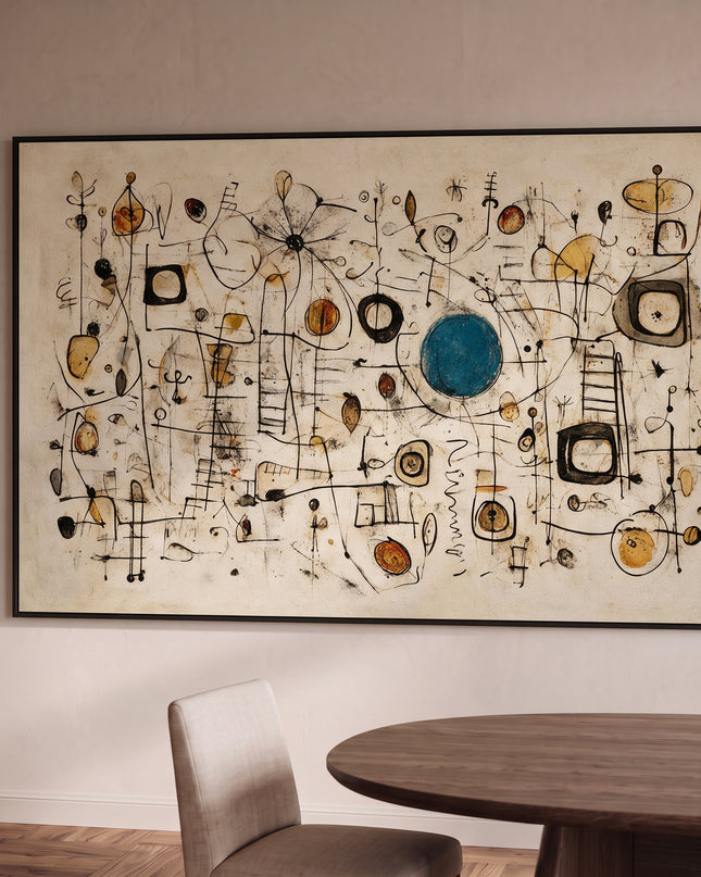 Signal Garden — framed artwork viewed from the side