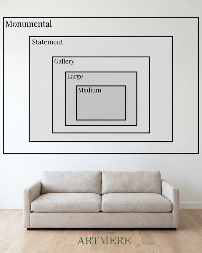 Size comparison guide showing available dimensions for Passion Ripples