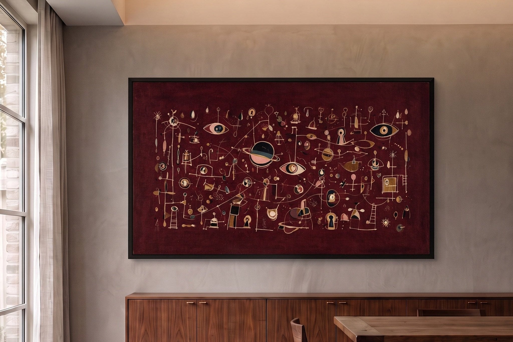 Derselbe Raum mit Oxblood Orbits