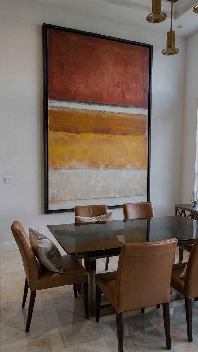ARTMERE painting Rust and Gold in an interior