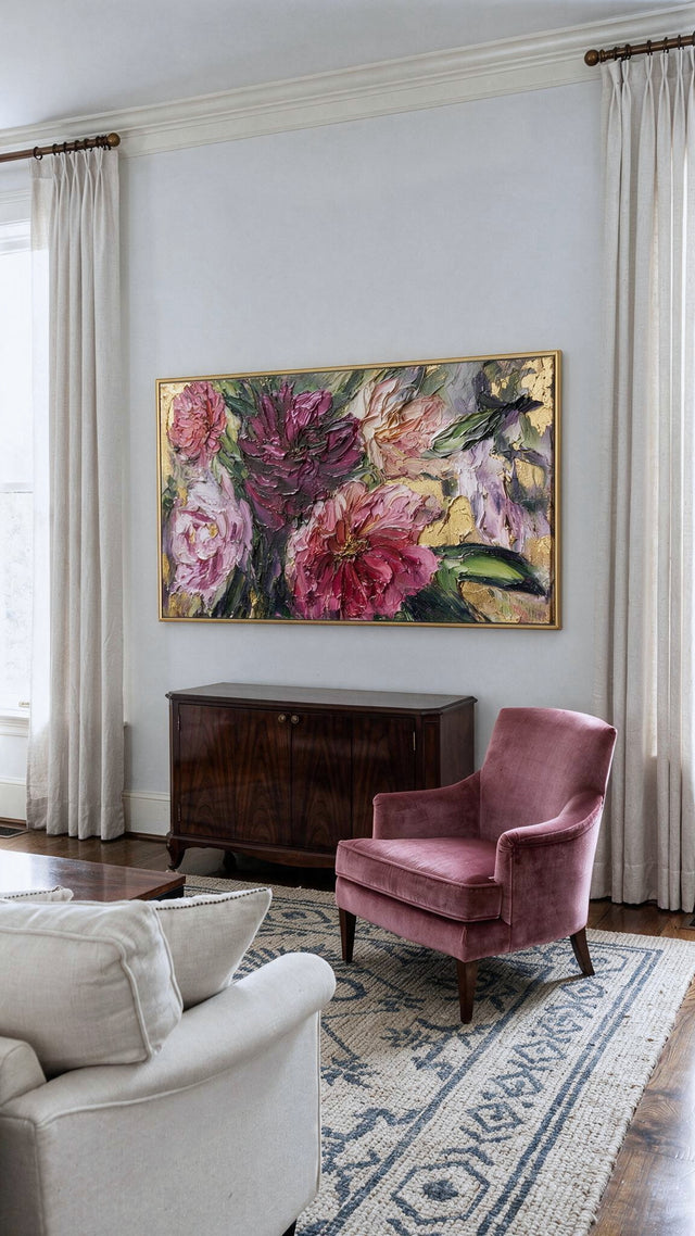ARTMERE painting Rhapsody in Petals in an interior